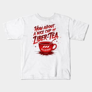 Nice Cup of Liber-tea Blood effect Kids T-Shirt